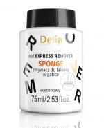Delia Nail Express Remover Sponge Zmywacz do lakieru z gąbką acetonowy - 75 ml