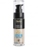  Delia Stay Flawless Cover Podkład do twarzy 505 Honey - 30 ml - cena, opinie, skład