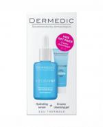 Dermedic Hydrain 3 Hialuro Zestaw Serum nawadniające twarz szyję i dekolt, 30 ml + Kremowy Żel do mycia, 25 ml