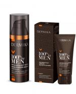 DERMIKA 100% FOR MEN Wygładzający skórę krem przeciw zmarszczkom 40+ - 50 ml + Dermika 100% For Men Balsam po goleniu - 40 ml Do podrażnionej skóry - cena, opinie, stosowanie