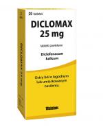  DICLOMAX 25 mg - 20 tabl. - ostry ból o łagodnym i umiarkowanym nasileniu - cena, opinie, dawkowanie