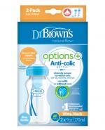  Dr Brown's Butelka niebieska Options+ szeroka szyjka 270 ml - 2 szt. Do karmienia niemowląt - cena, opinie, stosowanie
