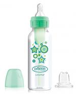 Dr Brown's Options+ Zestaw 'Od butelki do kubka' Butelka standard 250 ml ze smoczkiem i ustnikiem niekapkiem 6m+, kolor zielony - 1 szt.
