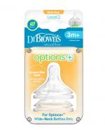  DR BROWN'S Smoczek do butelki Options+ Szeroka szyjka 3m+ - 2 szt. - cena, właściwości, opinie 