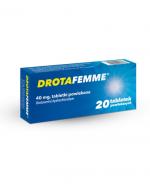  DROTAFEMME 40 mg - 20 tabl. - bolesne skurcze i miesiączkowanie - cena, dawkowanie, opinie 