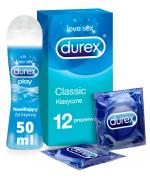 DUREX CLASSIC Prezerwatywy - 12 szt. + DUREX PLAY Nawilżający żel intymny - 50 ml