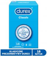  Durex Classic, prezerwatywy klasyczne gładkie, 18 sztuk