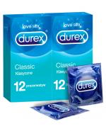 DUREX CLASSIC Prezerwatywy - 2 x 12 szt.