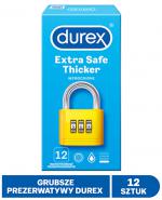   DUREX EXTRA SAFE Prezerwatywy grubsze z dodatkową ilością środka nawilżającego - 12 szt. - cena, opinie, stosowanie