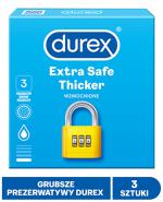 DUREX EXTRA SAFE Prezerwatywy grubsze z dodatkową ilością środka nawilżającego - 3 szt. - cena, opinie, właściwości