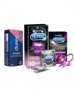 DUREX INTENSE Prezerwatywy - 10 szt.+DUREX INTENSE Żel stymulujący - 10 ml + DUREX INTENSE LITTLE DEVIL Nakładka wibrująca - 1 szt.
