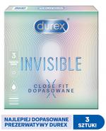  Durex Invisible Close Fit Prezerwatywy ściśle przylegające - 3 szt. - cena, opinie, właściwości 