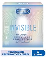  Durex Invisible XL Prezerwatywy extra powiększone - 3 szt. - cena, opinie, właściwości 