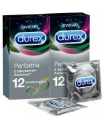 DUREX PERFORMA Prezerwatywy z substancją przedłużającą stosunek - 2 x 12 szt.