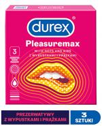  DUREX PLEASUREMAX Prezerwatywy prążkowane z wypustkami - 3 szt.