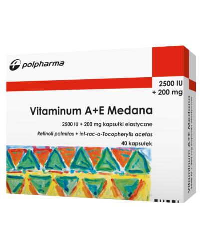 Vitaminum A+E Medana, 2500 j.m.A + 200 mg E, kapsułki, 40 sztuk