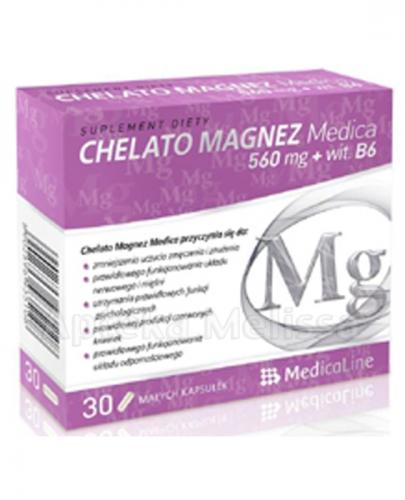  MEDICALINE Chelato magnez + witamina B6 Medica - 30 kaps. - Apteka internetowa Melissa  