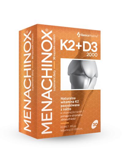 MENACHINOX K2 + D3 2000 j.m. - 30 kaps. Dla zdrowych i mocnych kości, zębów oraz mięśni. - Apteka internetowa Melissa