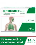  Erdomed Muko, 225 mg, na kaszel mokry i zatkane zatoki, proszek do sporządzania zawiesiny doustnej, 10 saszetek, cena, opinie, wskazania 