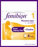 FEMIBION 1 Wczesna ciąża - 28 tabl. 1 - 12 tydzień ciąży - cena, opinie, właściwości