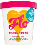 Flo Organic Tampons Bio Tampony bawełniane z aplikatorem Plant - Based (8 Regular + 6 Super) - 14 szt. 