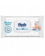 Fresh Baby Aqua Wipes Chusteczki wodne 99 % water 100 % bawełna, 60 szt.