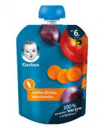  Gerber Natural For Baby Deserek jabłko śliwka marchewka po 6. miesiącu, 80 g, cena, opinie, właściwości