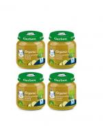 GERBER ORGANIC Zielony groszek Brokuły Cukinia po 4 miesiącu - 4x125 g