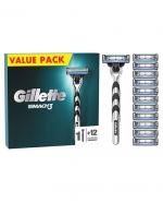 Gillette Mach3 Maszynka do golenia + Wkład do maszynki, 12 szt.