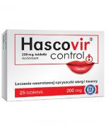  Hascovir Control, 200 mg - 25 tabl. Na opryszczkę warg i twarzy