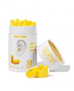 Haspro Universal Earplugs Stopery do uszu kolor żółty tuba - 50 par
