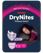 HUGGIES DRYNITES Pieluchomajtki dla dziewczynki 8-15 lat 27-57 kg - 9 szt.