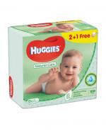 HUGGIES NATURAL CARE Chusteczki nawilżane - 3x56 szt.