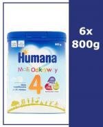 HUMANA 4 JUNIOR Mleko modyfikowane w proszku - 6x800 g