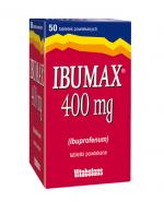  IBUMAX 400 mg, 50 tabletek na ból różnego pochodzenia i stany zapalne