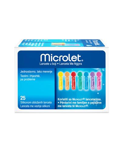 MICROLET Kolorowe lancety silikonowe - 25 szt.