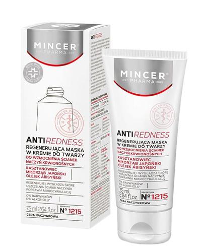  Mincer Pharma Anti Redness N°1215 Regenerująca maska w kremie do twarzy do wzmocnienia ścianek naczyń krwionośnych - 75 ml - cena, opinie, właściwości - Apteka internetowa Melissa  