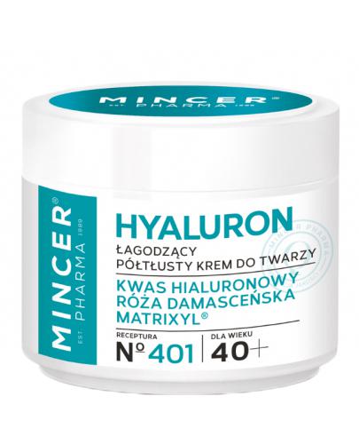  Mincer Pharma Hyaluron N°401 Łagodzący półtłusty krem do twarzy 40+ - 50 ml - cena, opinie, stosowanie - Apteka internetowa Melissa  