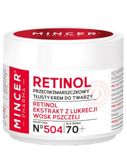  Mincer Pharma Retinol N° 504 Przeciwzmarszczkowy tłusty krem do twarzy 70 +, 50 ml  - Apteka internetowa Melissa  