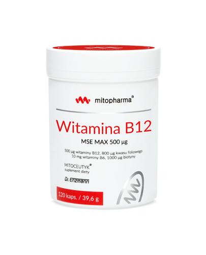 Mitopharma Witamina B12 MSE MAX 500 ug - 120 kaps.- cena, opinie, właściwości - cena, opinie, wlaściwości - Apteka internetowa Melissa  