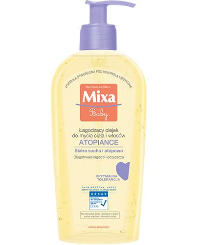  MIXA BABY ATOPIANCE Łagodzący olejek do mycia ciała i włosów - 250 ml Do skóry wrażliwej - cena, opinie, właściwości - Apteka internetowa Melissa  