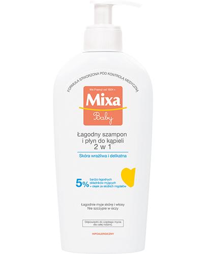 MIXA BABY Łagodny szampon i płyn do kąpieli 2 w 1 - 250 ml Do skóry wrażliwej - cena, opinie, właściwości