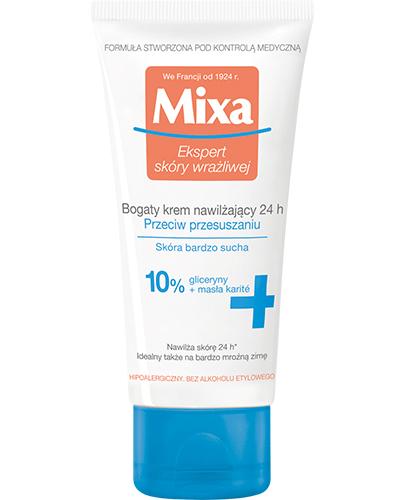 MIXA Bogaty krem nawilżający 24h przeciw przesuszaniu 10% gliceryny i masła karite - 50 ml - cena, opinie, właściwości