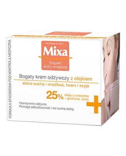  MIXA Bogaty krem odżywczy z 25% olejkiem z wiesiołka do skóry suchej i wrażliwej - 50 ml - cena, opinie, właściwości  - Apteka internetowa Melissa  