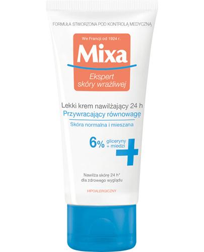 MIXA Lekki krem nawilżający 24h przeciw błyszczeniu 6% gliceryny, miedzi i pudru - 50 ml - Apteka internetowa Melissa  
