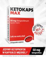  Ketokaps Max 50 mg - 20 kaps., na ostry ból