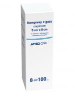 APTEO CARE Kompresy z gazy niejałowe 5 cm x 5 cm - 100 szt.