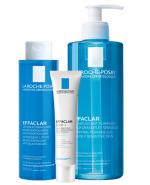 LA ROCHE-POSAY EFFACLAR Żel oczyszczający do skóry tłustej i wrażliwej - 400 ml + Tonik do cery trądzikowej - 200 ml +  DUO+ - krem na skórę trądzikową - 40 ml