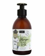 LaQ  Dzikus z lasu, Naturalny szampon do włosów dla facetów z kompleksem wzmacniającym z żeń-szenia, łopianu, skrzypu i przytulii   - 300 ml