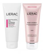 LIERAC PHYTOLASTIL Żel zapobiegający rozstępom - 200 ml + LIERAC BODY-HYDRA+ Mikropeeling - 200 ml